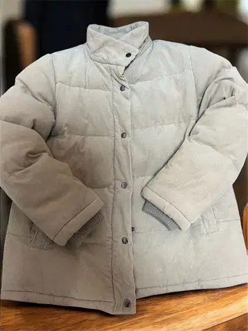 그레이 퀼팅 자켓