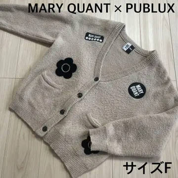 *MARY QUANT x PUBLUX: 사이즈 F: 베이지색 가디건*