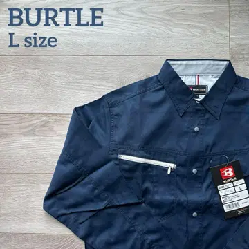 BURTLE 바틀 긴팔 워크 셔츠 L 네이비