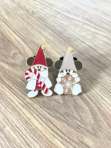 [릴 린린] 핀 배지 미키 크리스마스 2개 세트 2024년