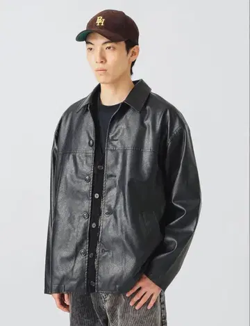 [빔즈하트] 블루종 인조 가죽