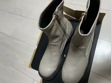 베이지 사이드 고어 부츠