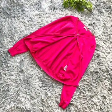 HEALTHY KAREN [ M ] 핑크 가디건 긴팔 심플 러블리 스타일