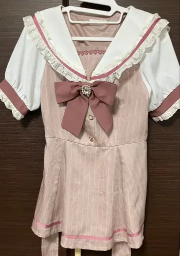 LIZLISA 세일러 셋업 핑크