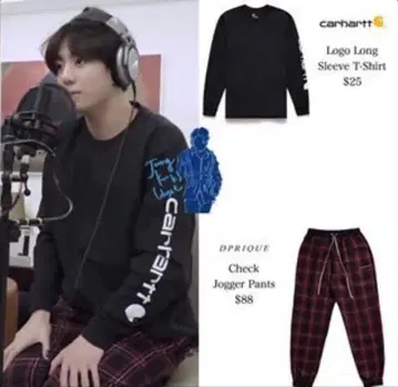 Carhartt 칼하트 롱T 정국 착용