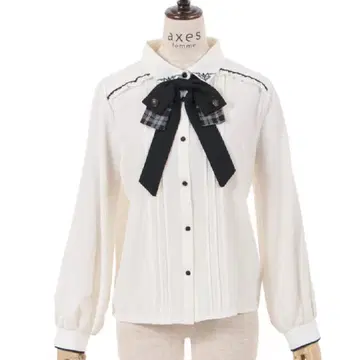 axes femme 리본 세트 블라우스 블랙