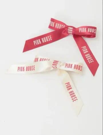 핑크하우스 로고 리본 클립