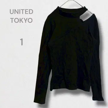 유나이티드 도쿄 원 숄더 니트 상의 모드 스타일 S