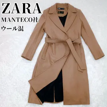 인기품 ZARA MANTECO사 울 혼방 체스터 코트 카멜 여배우 옷깃