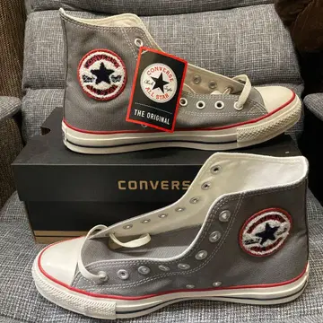 CONVERSE ALLSTAR 바시티 자켓 와펜 HI 스니커즈 그레이