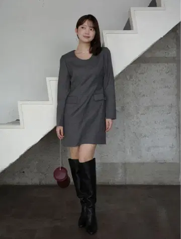 anuans 박스 미니 원피스 GLAY