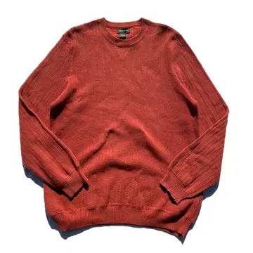 [ 00s ] Eddie Bauer 무지 로우 게이지 코튼 니트 오렌지