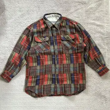 KINGWIN 남성용 멀티 컬러 체크 무늬 긴팔 플란넬 셔츠 3L 사이즈