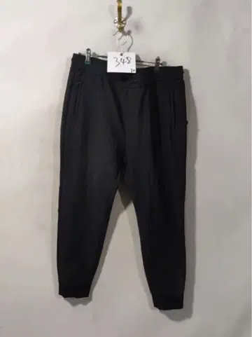 조거 팬츠 블랙 / 사이드 로고