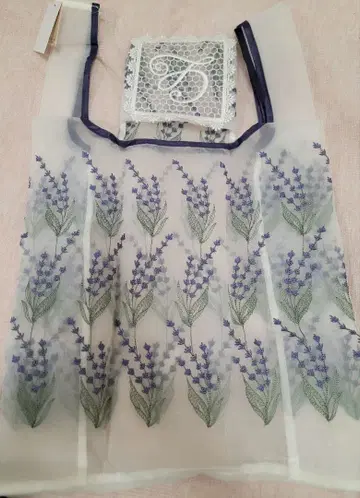 치카자와 레이스 라벤더 에코백 미사용