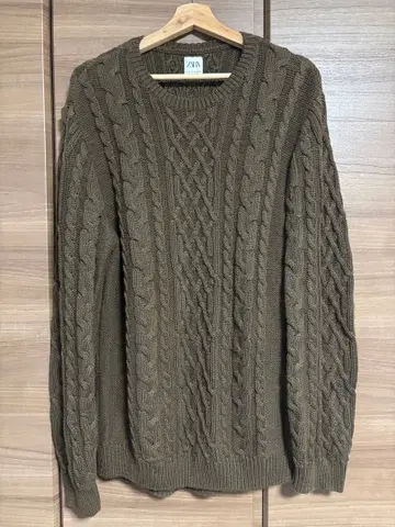 ZARA 케이블 니트 스웨터 XL