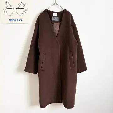 로리즈팜 메리노 노카라 코트 심플 다용도 깔끔 캐주얼