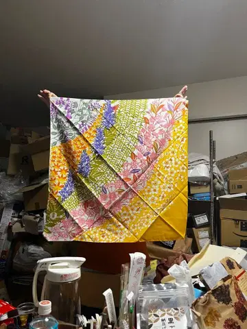 RAAK 꽃무늬 보자기 다색 크레이프 원단