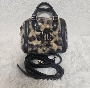 jouetie 복슬복슬 마이크로 미니 보스턴 백 레오파드