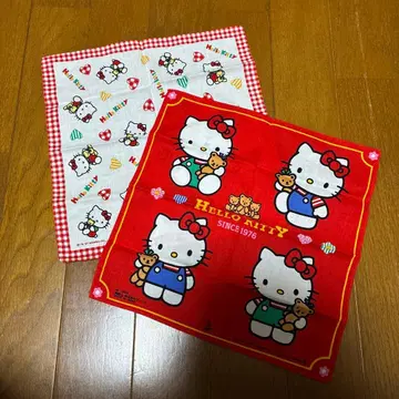 [ 헤이세이 레트로 ] 산리오 Sanrio 헬로키티 손수건 2장 세트
