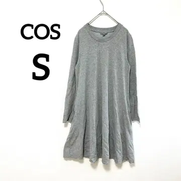 [코스] 티셔츠 원피스 그레이 S 넉넉한 플레어 캐주얼 심플