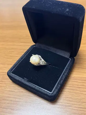 실버 펄 반지