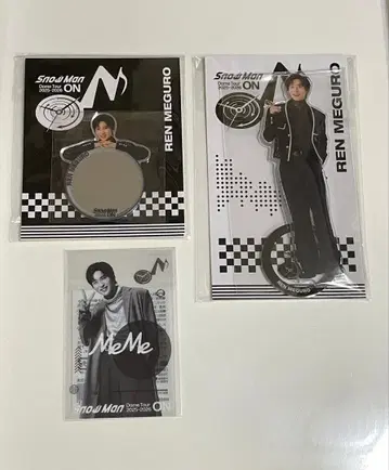 Snow Man 아크릴 스탠드 클리어 스티커 거울 스티커 메구로 렌