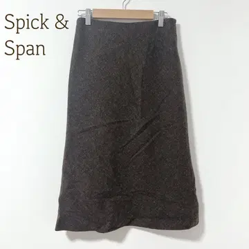 스픽앤스팬 울 롱 기장 스커트 M 안감 있음 일본제 깔끔한