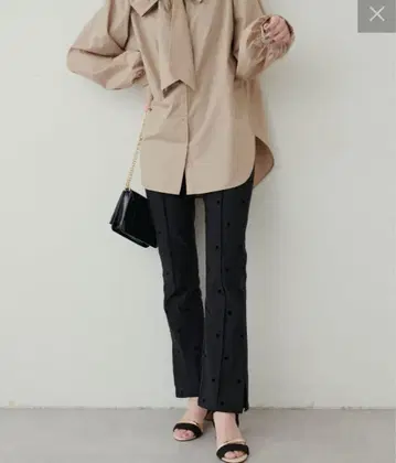 내추럴 쿠튀르 슈퍼 스트레치 슬릿 팬츠