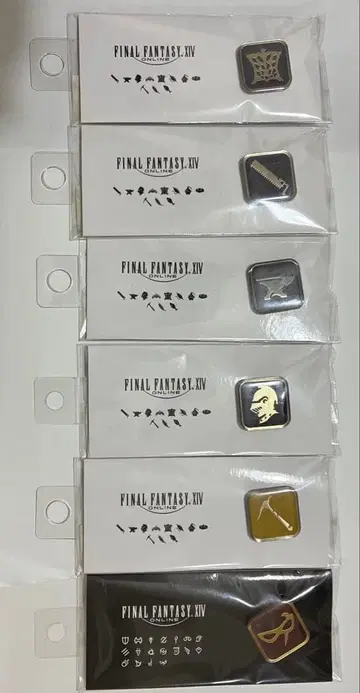 FINAL FANTASY 14 핀 배지 6개 세트