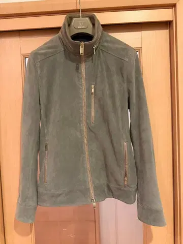 하시모토 준 junhashimoto 그레이 스웨이드 스탠드 카라 자켓