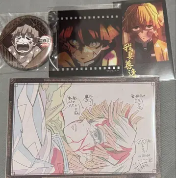 귀멸의 칼날 아가츠마 젠이츠 다이닝 엽서 캔뱃지 클리어 카드 폴라로이드