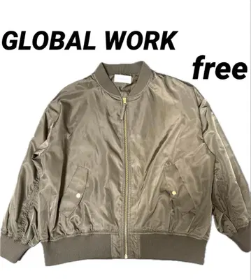 GLOBAL WOR 카키 자켓 집업 MA-1 free