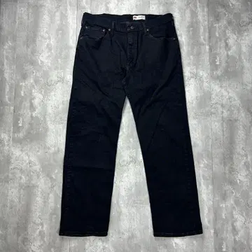 랭글러 멕시코제 가죽 택 청바지 블랙 데님 팬츠 W34 5983