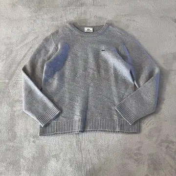 라코스테 울 니트 그레이 가슴 부분 원 포인트