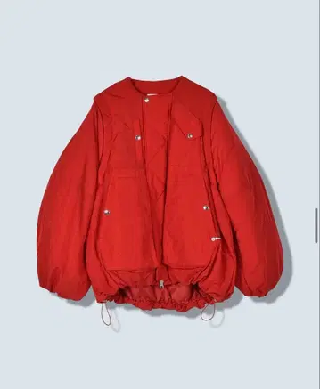OMMO 미사용 새상품 레드 2WAY 벌룬 자켓