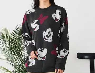 미키, 미니의 니트 스웨터 긴팔