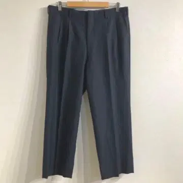 [새상품급] 센터 프레스 슬랙스 네이비 와이드 심플 성인 고급