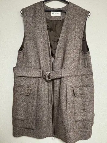 Ray BEAMS 울 혼방 지퍼 베스트