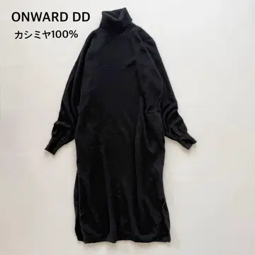 세탁 가능한 ONWARD DD 캐시미어 100% 롱 원피스 터틀넥
