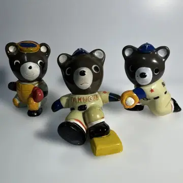 타쿠긴 타쿠짱 소프트 비닐 피규어 저금통 야구 3체 세트