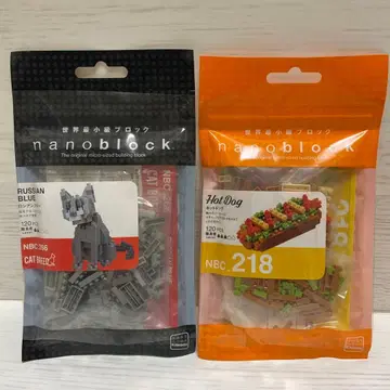 나노블록 러시아 블루와 핫도그