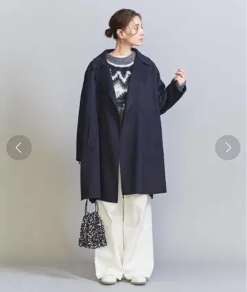 리버 판초 코트 23FW 네이비 / XS