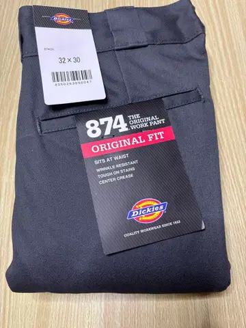 Dickies 874 워크 팬츠 32 x 30 차콜 미사용 새상품