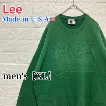 F866 [미국제] Lee 스웨트 셔츠 그린 계열 men's [XL]