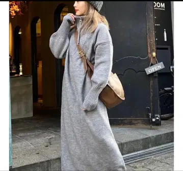 니트 원피스 주메로 jumelle 그레이 집업