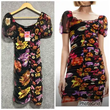 새상품 desigual 타이트 스트레치 원피스 미니 S