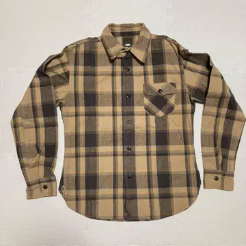 디럭스웨어 여성용 긴팔 셔츠 XS 사이즈 베이지 체크