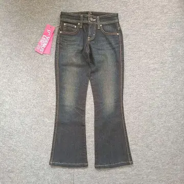 [ 미사용 ] SOMETHING 플레어 데님 인디고 슬림 레그 부츠컷