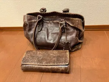 genten 가죽 핸드백과 지갑 2점